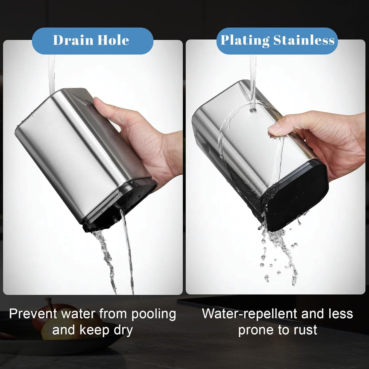 Stainless Steel Sqaure Utensil Holder