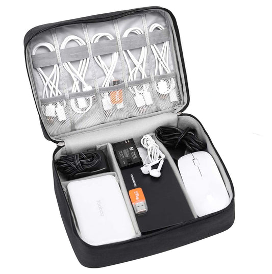 1 Pc Travel Electronic Digital Storage Bag (Black)
