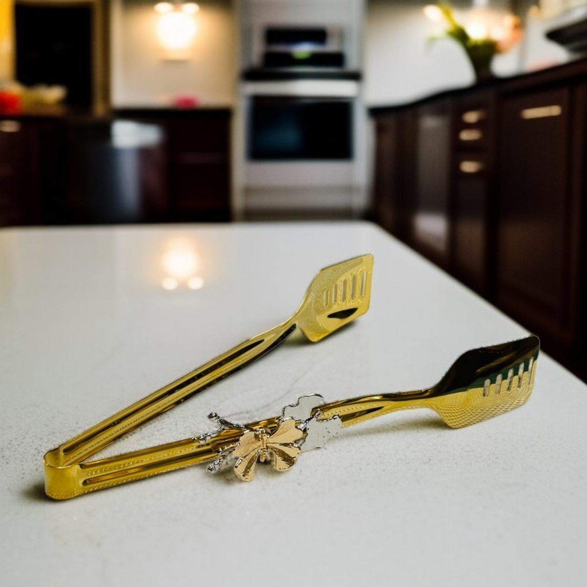 Butterfly Design Golden Tong-D2