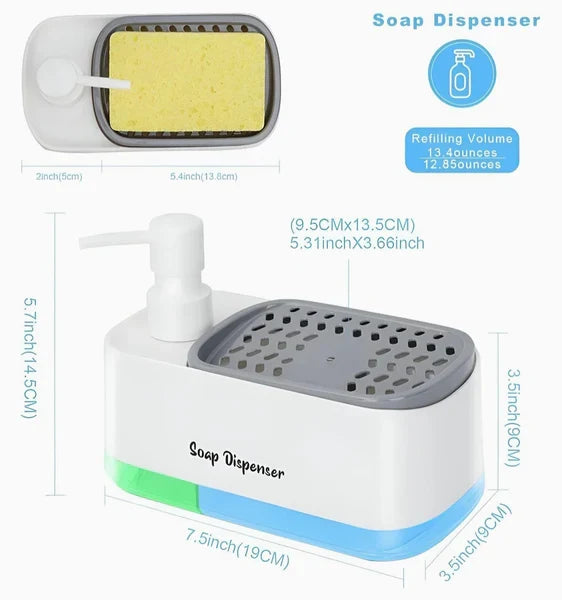 2-in-1 Kitchen Soap Dispenser