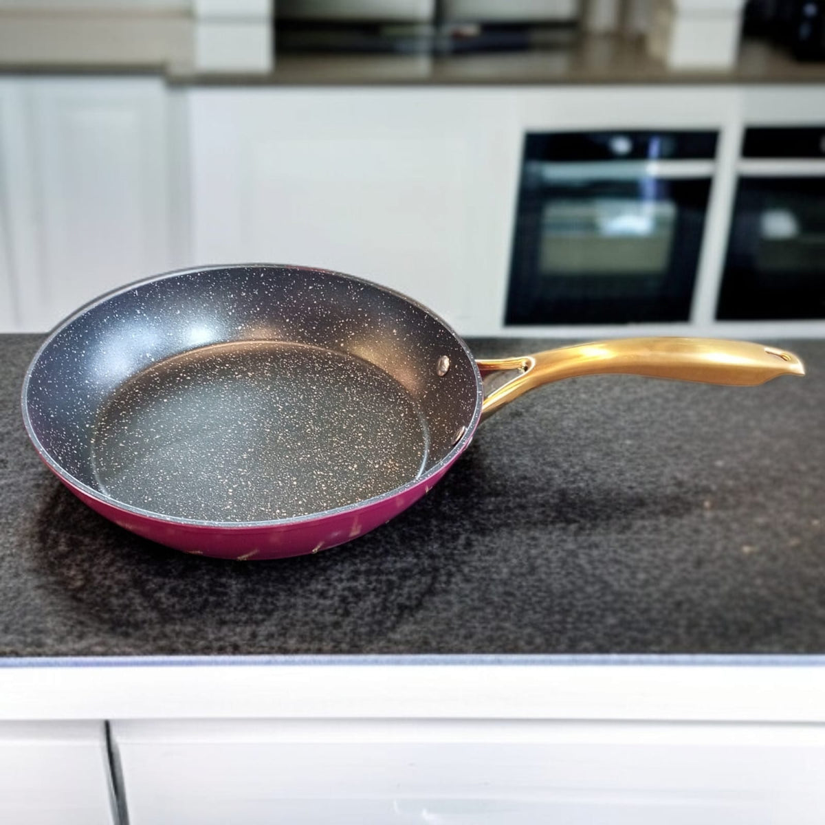 Marble Non Stick Frying Pan Red-26cm