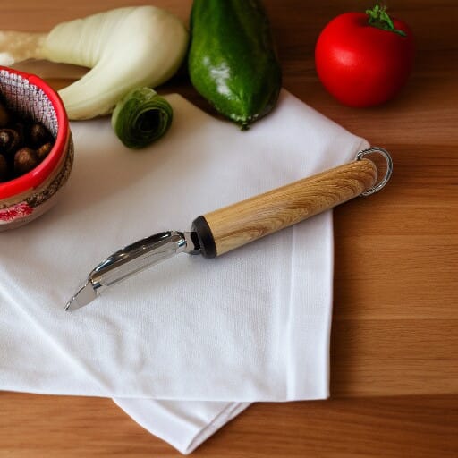 Wooden Handle Potato Peeler