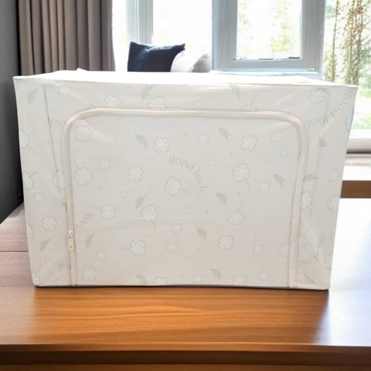Foldable Clothes Storage Box (100L)-Light Green