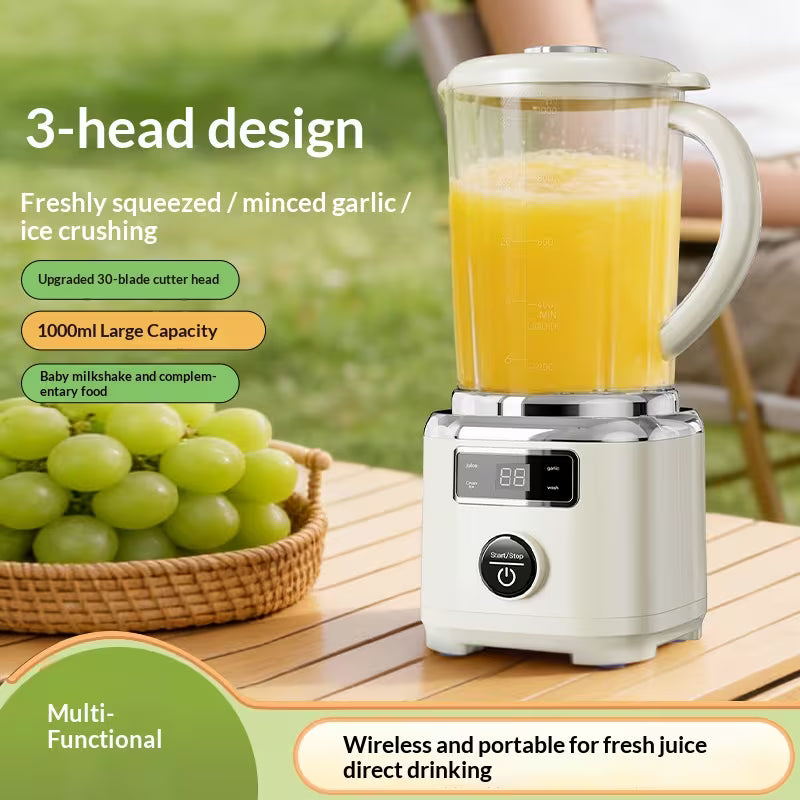 3 Blades Rechargeable Juicer-White