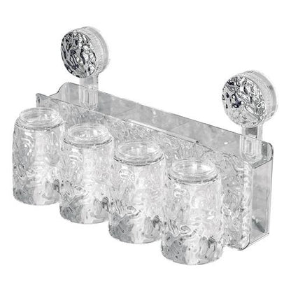 Acrylic Suction Toothbrush Cup Holder