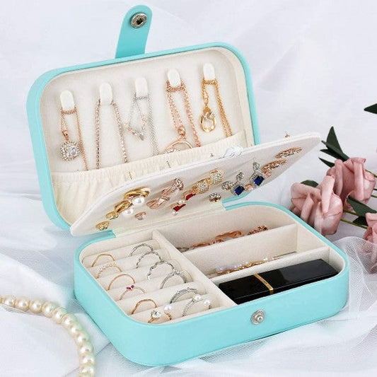 Multi-Layer Jewellery Storage Case-Sky Blue