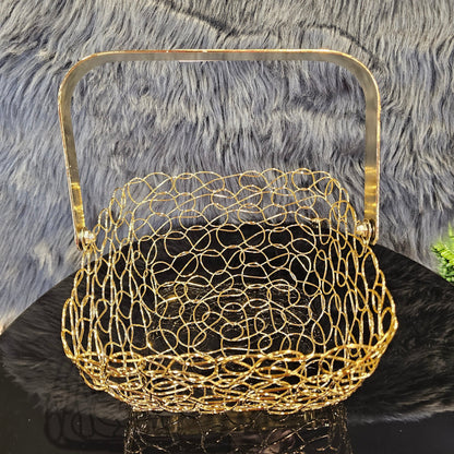 Golden Fruit Serving Basket (Minor Damage)