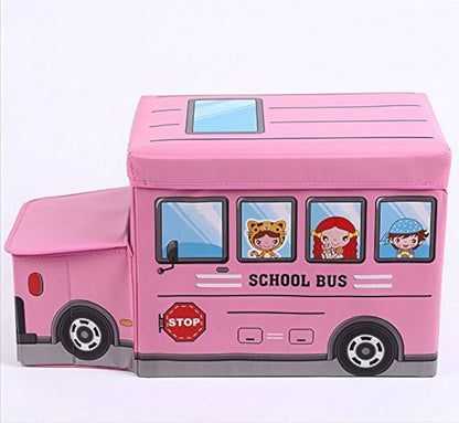 School Bus Design Storage Box-Pink