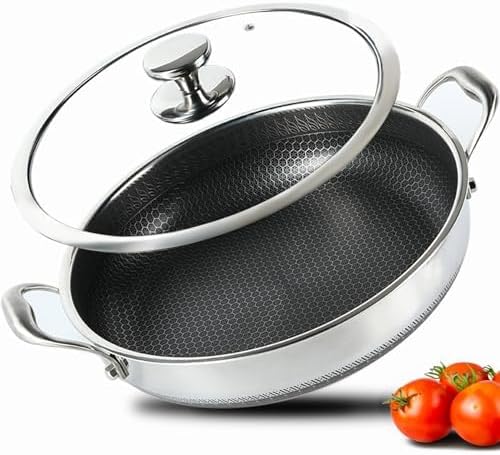 Double Handle Laser Coating Wok-34cm