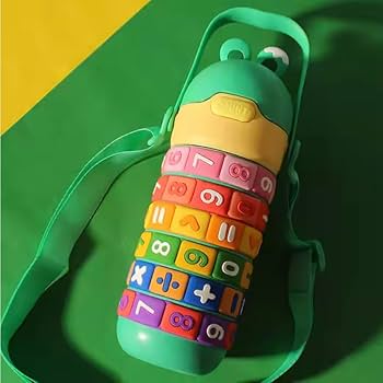 Puzzle Design Water Bottle-Green