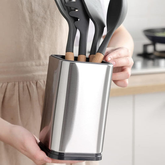 Stainless Steel Sqaure Utensil Holder