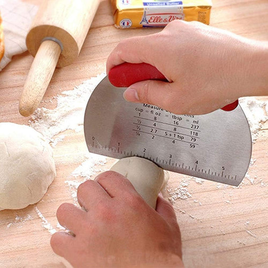 Stainless Steel Dough Scrapper (D-Shape)