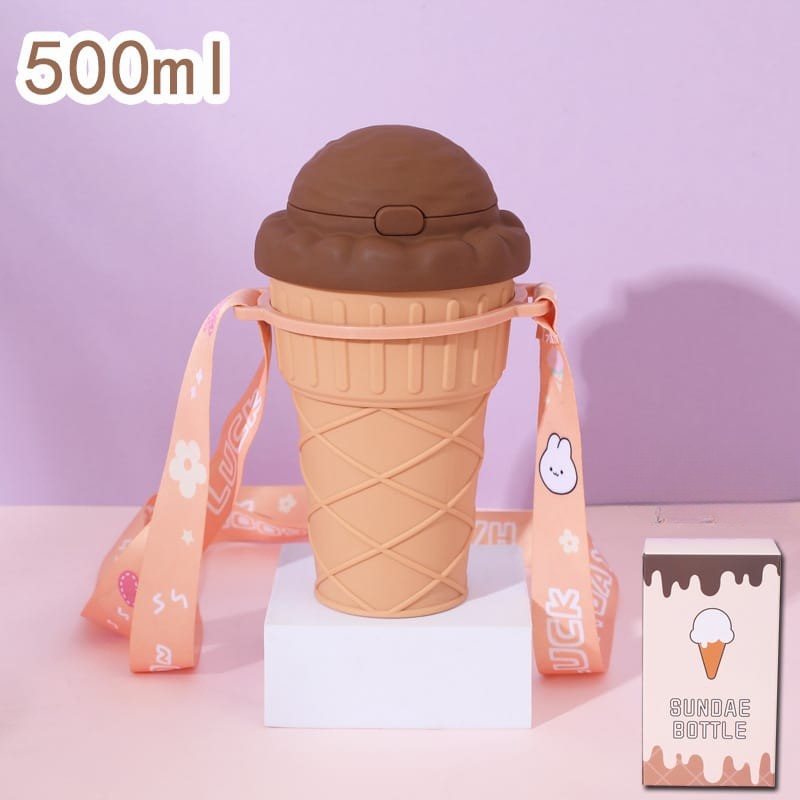 Ice Cream Shape Mug-Brown