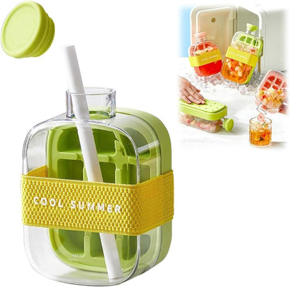 2 In 1 Ice Cube Bottle-Green