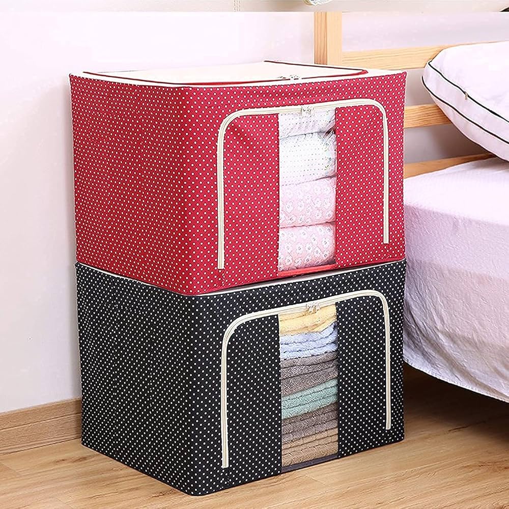 Foldable Clothes Storage Box (55L)-Red
