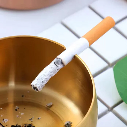 Round Golden Deep AshTray-M