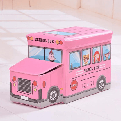 School Bus Design Storage Box-Pink