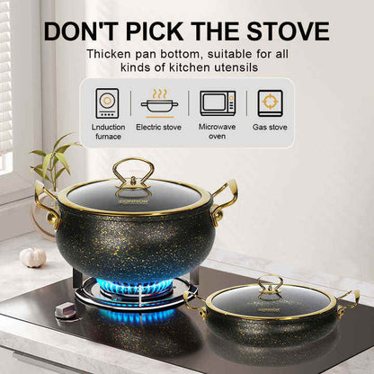 11 Piece Granite Coating Cookware Set