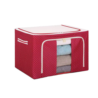 Foldable Clothes Storage Box (55L)-Red