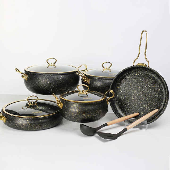 11 Piece Granite Coating Cookware Set
