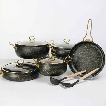 11 Piece Granite Coating Cookware Set