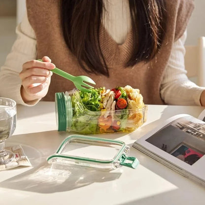 Plastic Sealed Storage Salad Jar
