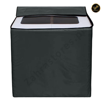 Double Washing Machine Cover Dark Grey
