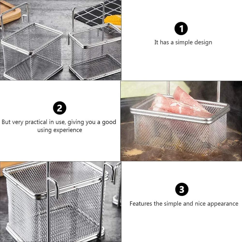 1 Pc Deep Fry Basket Strainer