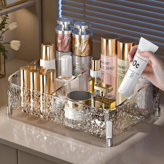 Glacier Design Desktop Makeup Organizer(Transparent)