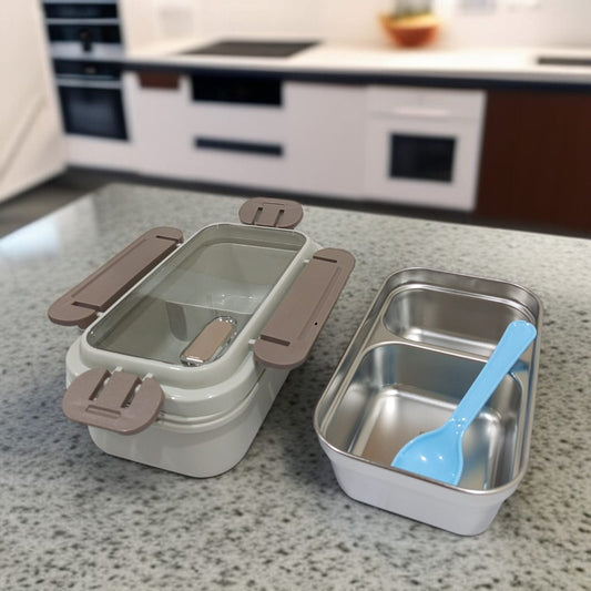 Stainless Steel Lunch Box-Brown
