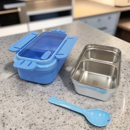 Stainless Steel Lunch Box-Blue