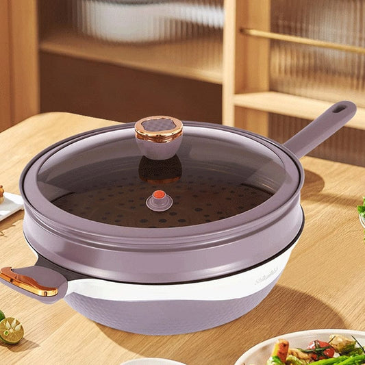 2 in 1 Steamer Wok (Purple)
