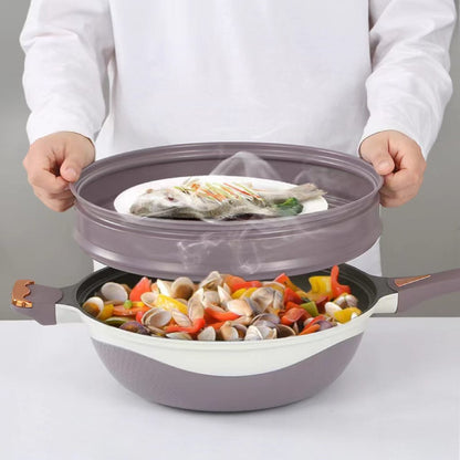 2 in 1 Steamer Wok (Purple)