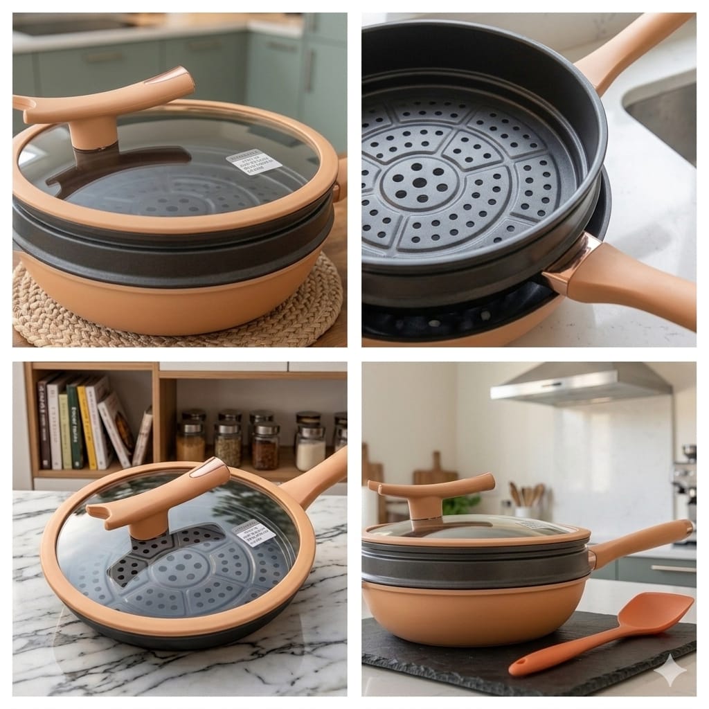 2 in 1 Steamer Wok-D1