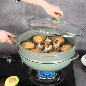 2 in 1 Steamer Wok-D2