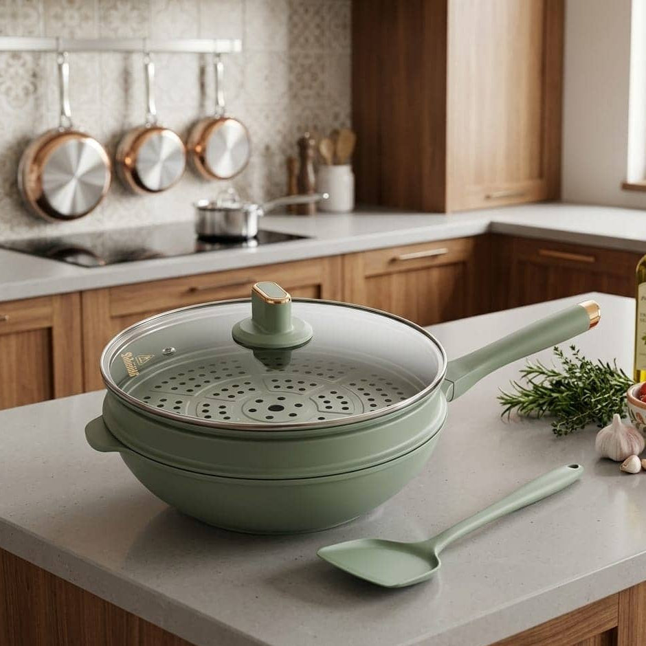 2 in 1 Steamer Wok-D2