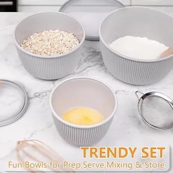 4-Piece Storage Box Set Round-Grey