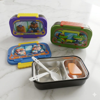 Two Compartment Stainless Steel Lunch Box