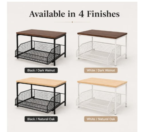 Sliding Kitchen Storage Counter Organizer