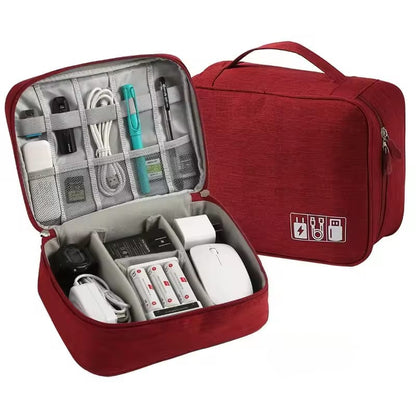 1 Pc Travel Electronic Digital Storage Bag (Mahroon)