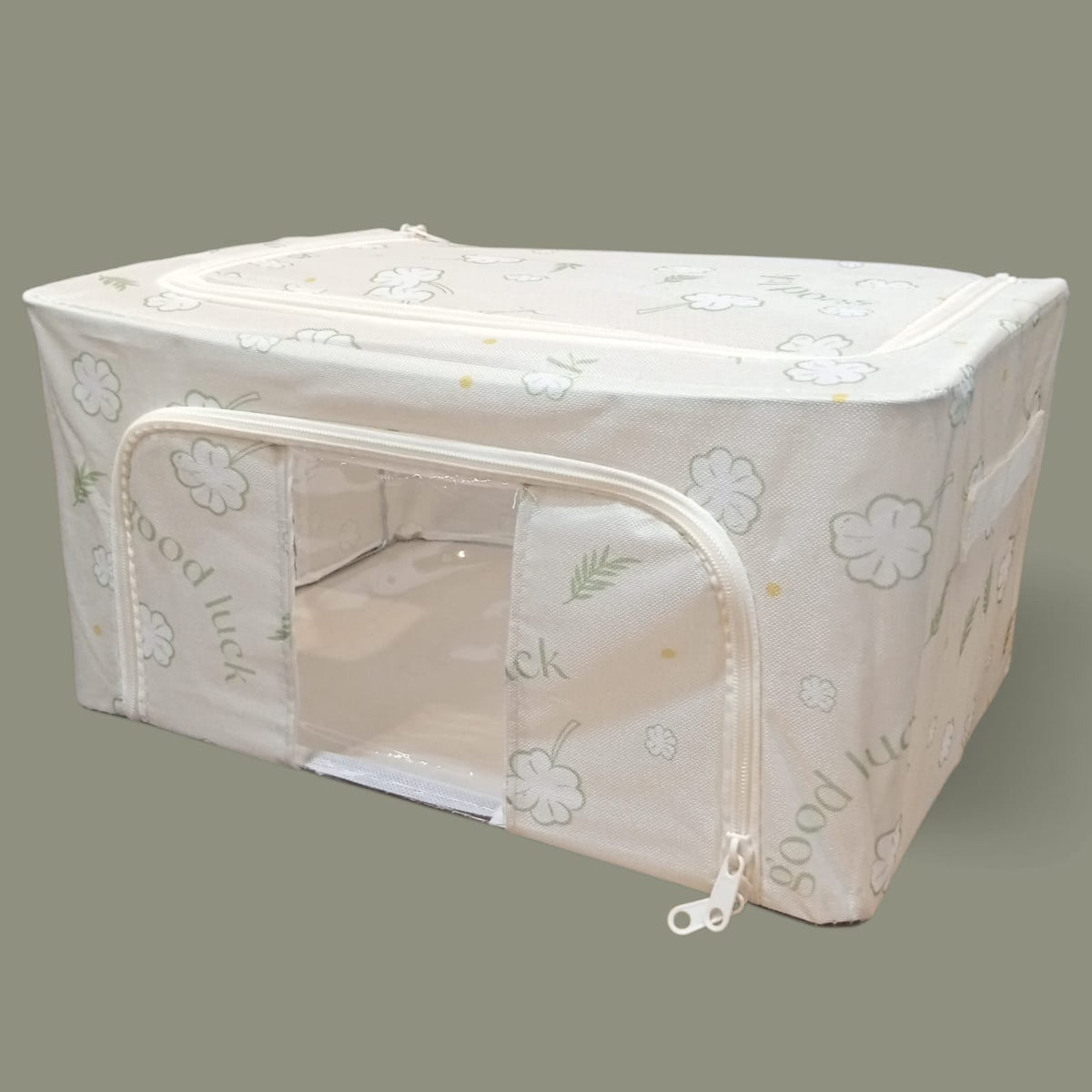 Foldable Clothes Storage Box (24L)-Light Green