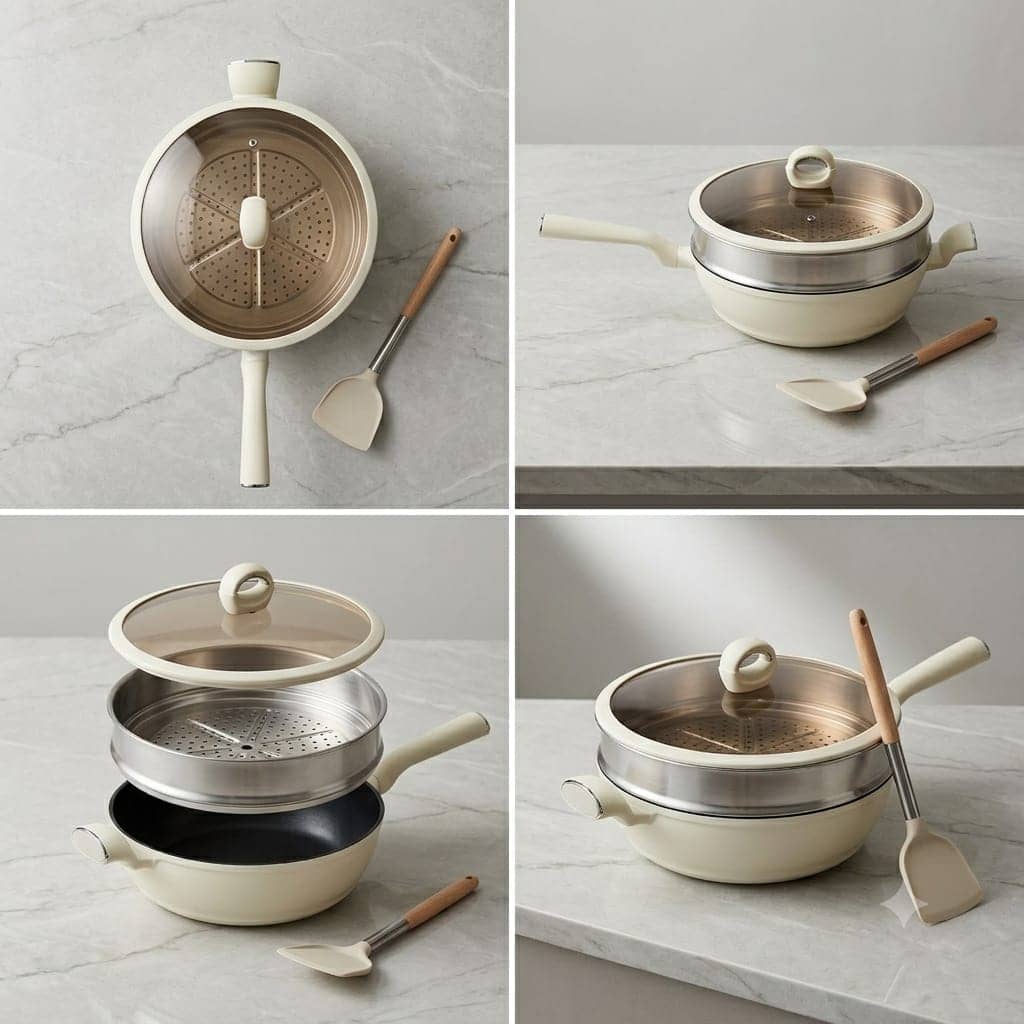 2 in 1 Steamer Wok-D3
