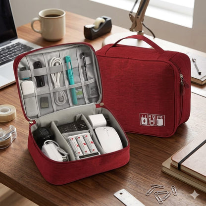 1 Pc Travel Electronic Digital Storage Bag (Mahroon)