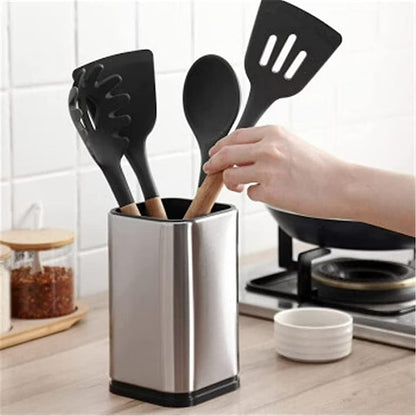 Stainless Steel Sqaure Utensil Holder