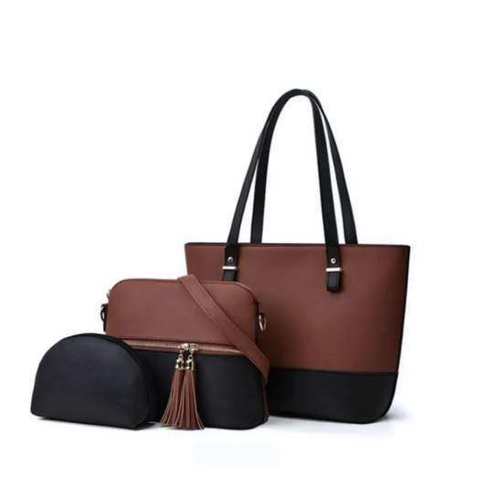 BELLA 3PC - BROWN & BLACK
