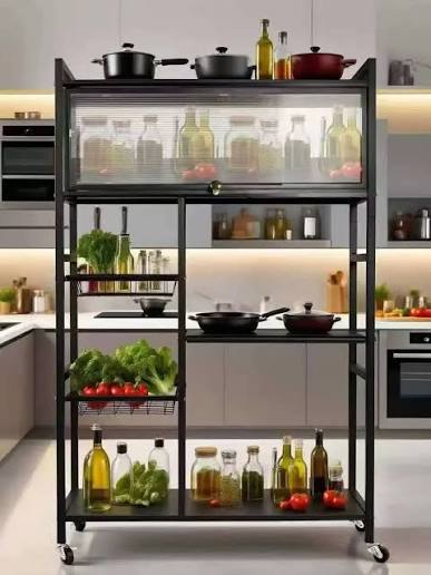 Kitchen Storage Rack with Cabinet