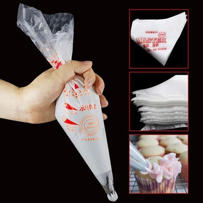 100 Pcs Disposable Cake Decorating Piping Bags-Large