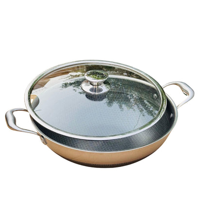 Double Handle Laser Coating Wok-32cm