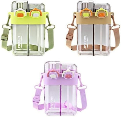 Double Drinking Water Bottle-Brown