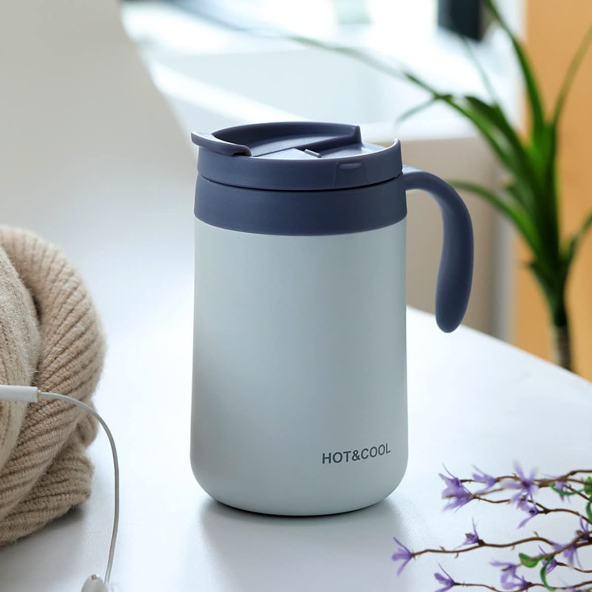 1 Pc Vacuum Coffee Mug 500ml-White